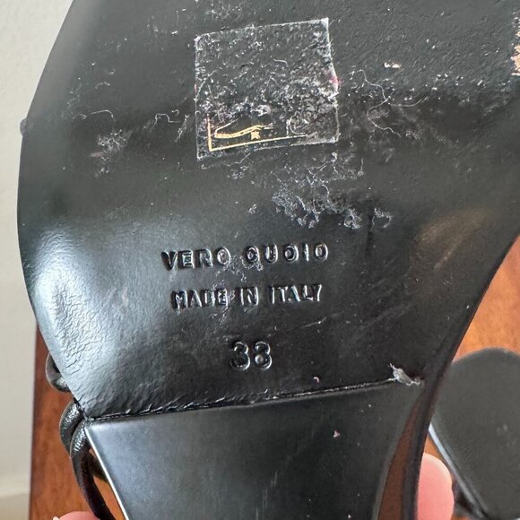 Gia Borghini Strappy Leather Wedge Sandal - Picture 10 of 11